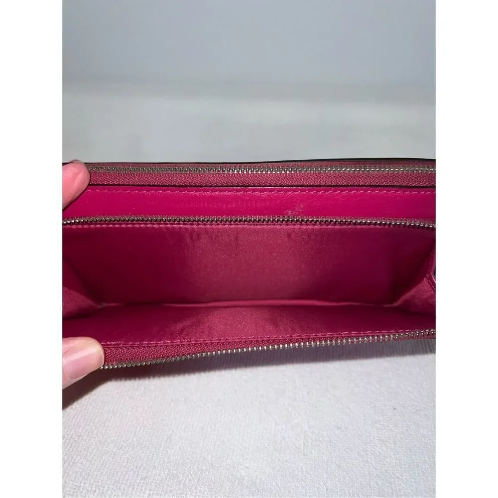 Vintage Pink Coach Wristlet Billfold Wallet OS - Picture 4 of 7